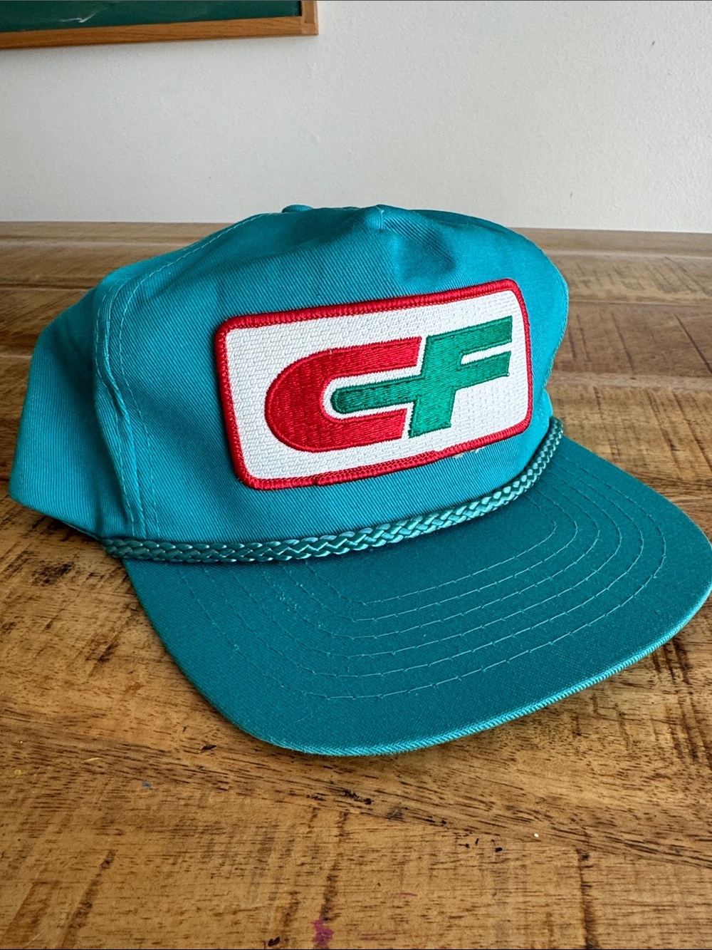 Vintage CF Snapback Hat - Teal